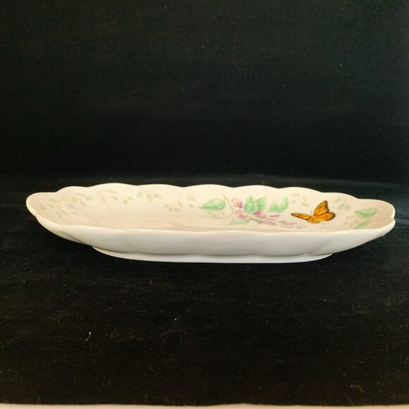 Lenox Butterfly Meadow 2 Pc Soup Mug & Sandwich Tray Set Porcelain Dishware - Picture 8 of 14